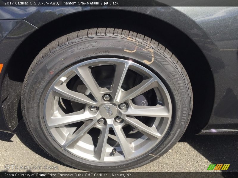 Phantom Gray Metallic / Jet Black 2017 Cadillac CTS Luxury AWD