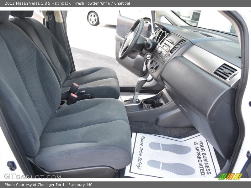 Fresh Powder White / Charcoal 2012 Nissan Versa 1.8 S Hatchback