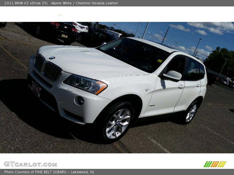 Alpine White / Chestnut Nevada Leather 2011 BMW X3 xDrive 35i