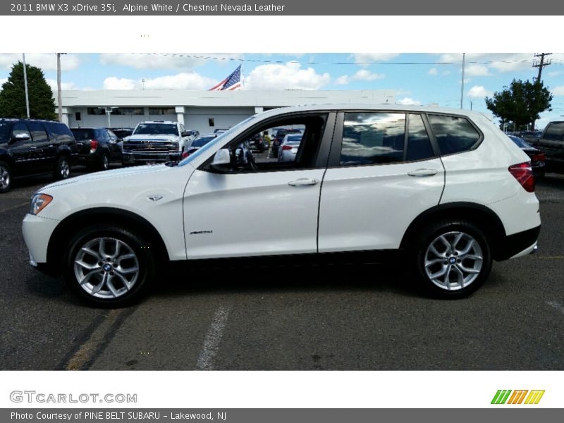 Alpine White / Chestnut Nevada Leather 2011 BMW X3 xDrive 35i