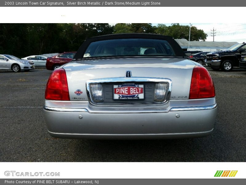 Silver Birch Metallic / Dark Stone/Medium Light Stone 2003 Lincoln Town Car Signature