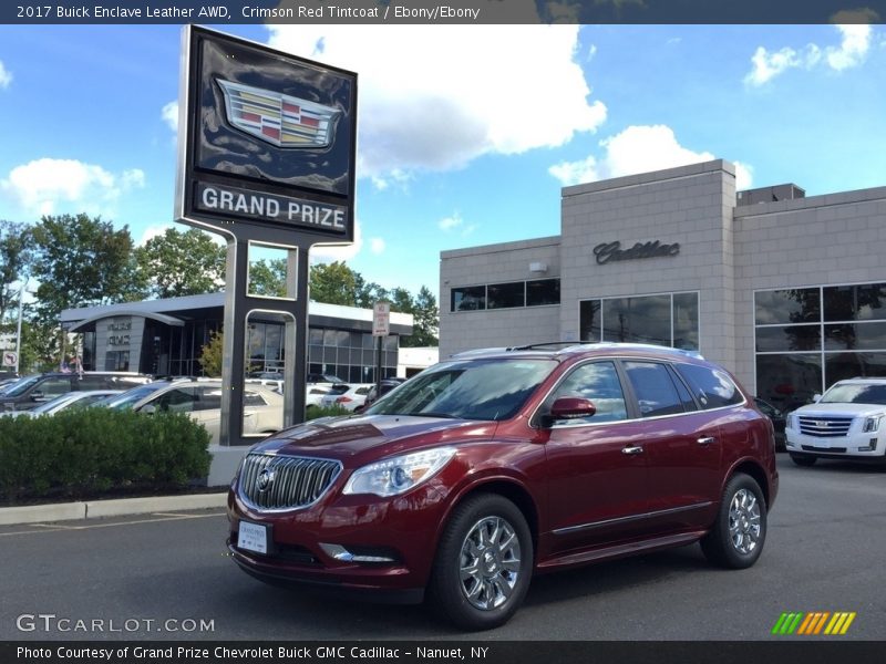 Crimson Red Tintcoat / Ebony/Ebony 2017 Buick Enclave Leather AWD