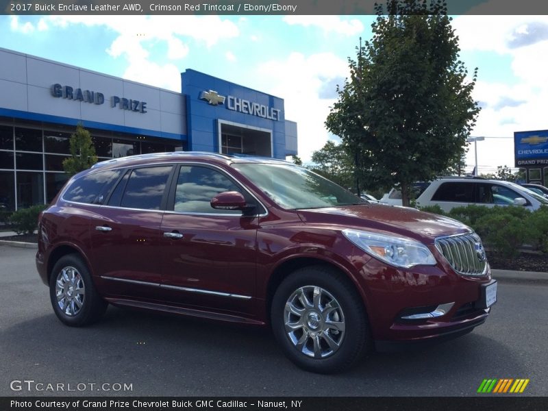 Crimson Red Tintcoat / Ebony/Ebony 2017 Buick Enclave Leather AWD