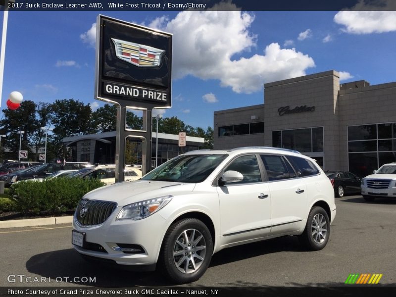 White Frost Tricoat / Ebony/Ebony 2017 Buick Enclave Leather AWD