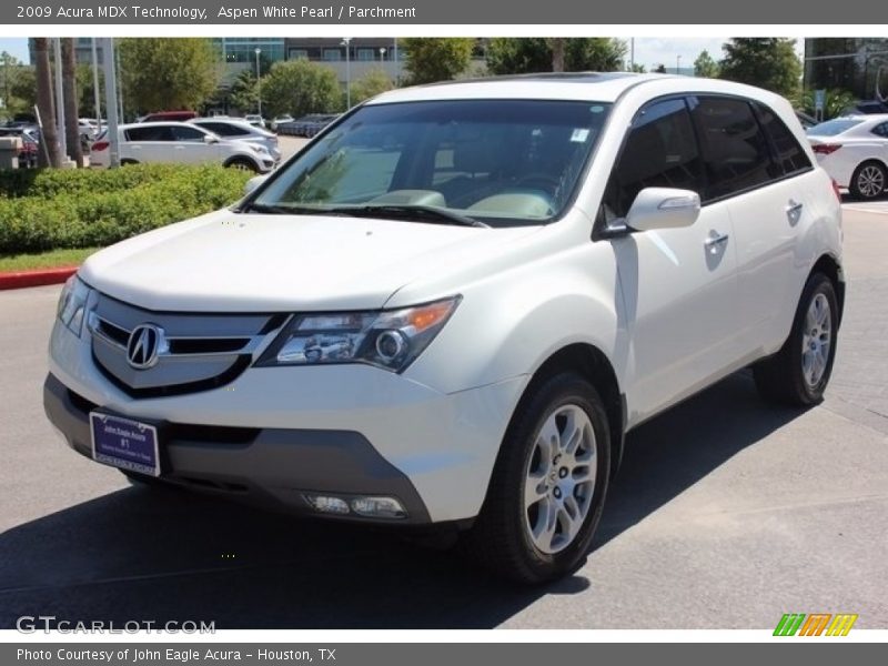 Aspen White Pearl / Parchment 2009 Acura MDX Technology