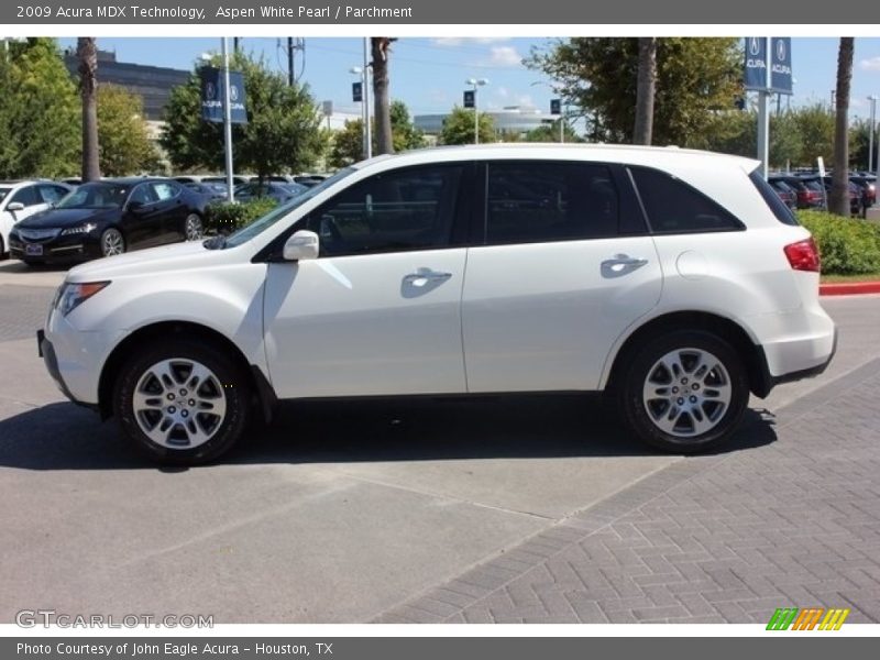 Aspen White Pearl / Parchment 2009 Acura MDX Technology