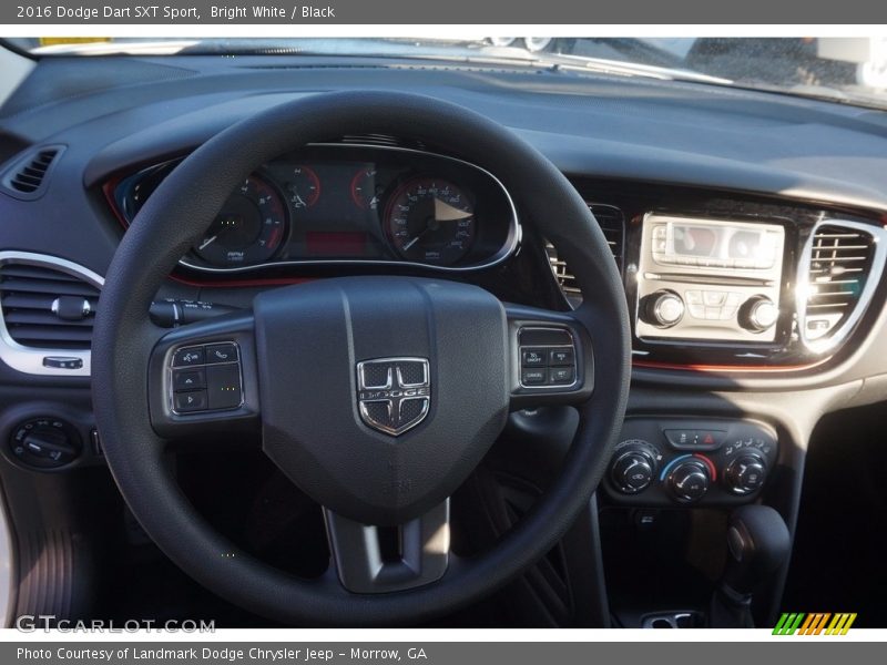 Bright White / Black 2016 Dodge Dart SXT Sport