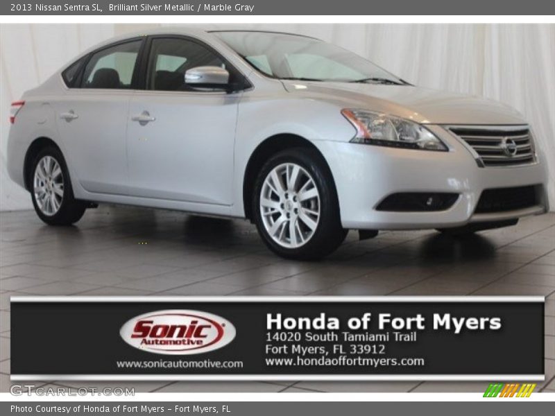 Brilliant Silver Metallic / Marble Gray 2013 Nissan Sentra SL