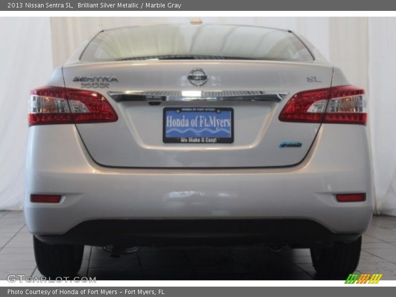 Brilliant Silver Metallic / Marble Gray 2013 Nissan Sentra SL