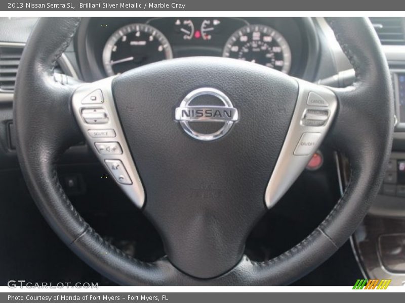 Brilliant Silver Metallic / Marble Gray 2013 Nissan Sentra SL