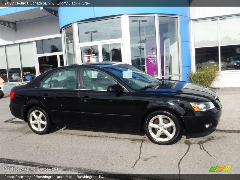 Ebony Black / Gray 2007 Hyundai Sonata SE V6