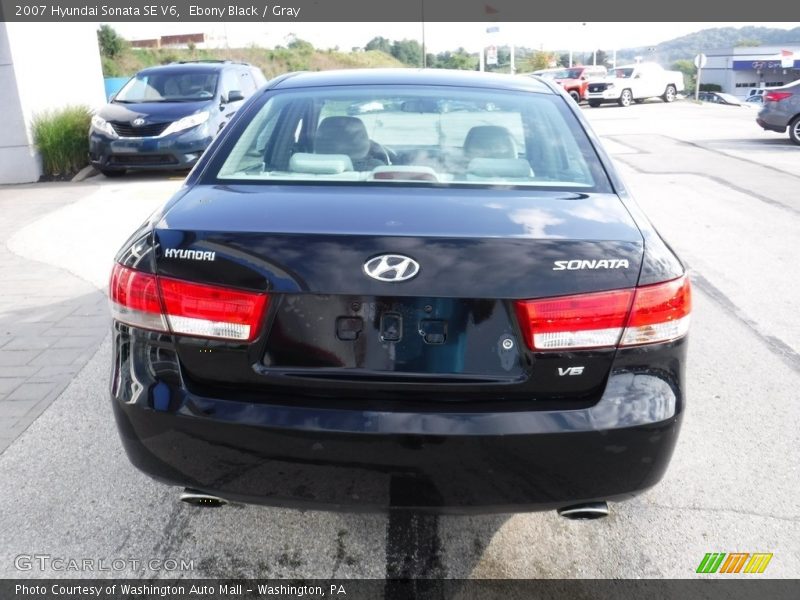 Ebony Black / Gray 2007 Hyundai Sonata SE V6