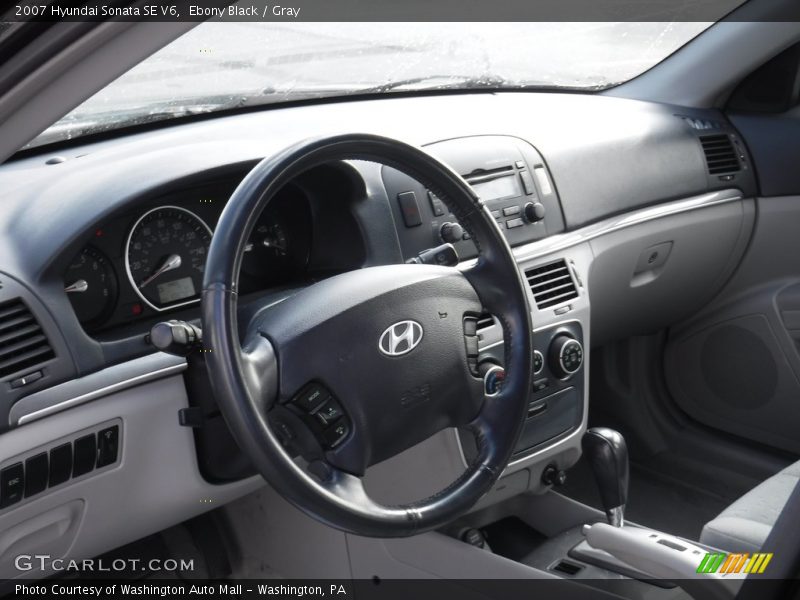 Ebony Black / Gray 2007 Hyundai Sonata SE V6