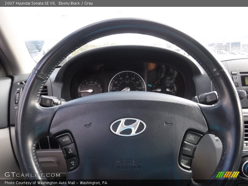Ebony Black / Gray 2007 Hyundai Sonata SE V6