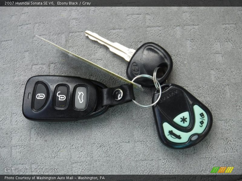 Ebony Black / Gray 2007 Hyundai Sonata SE V6