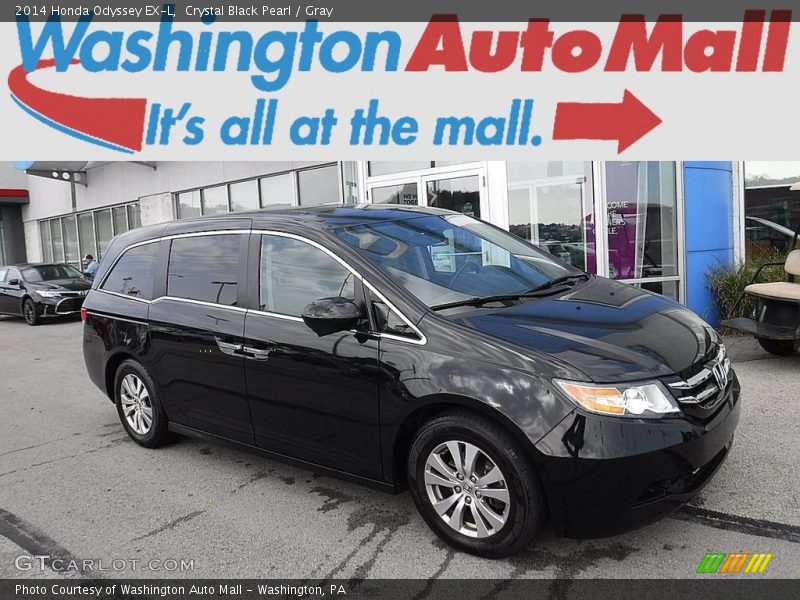 Crystal Black Pearl / Gray 2014 Honda Odyssey EX-L