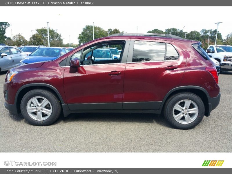 Crimson Metallic / Jet Black 2016 Chevrolet Trax LT