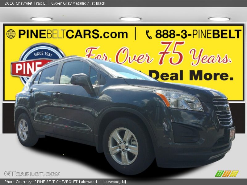 Cyber Gray Metallic / Jet Black 2016 Chevrolet Trax LT