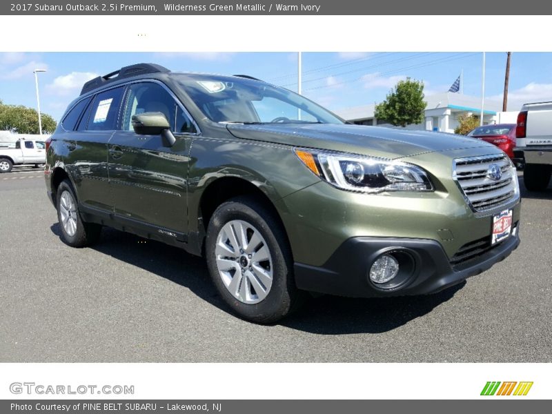 Wilderness Green Metallic / Warm Ivory 2017 Subaru Outback 2.5i Premium