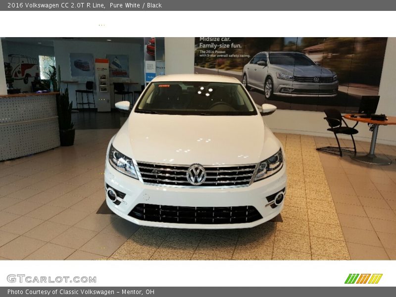 Pure White / Black 2016 Volkswagen CC 2.0T R Line
