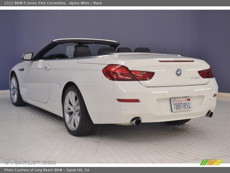 Alpine White / Black 2013 BMW 6 Series 640i Convertible