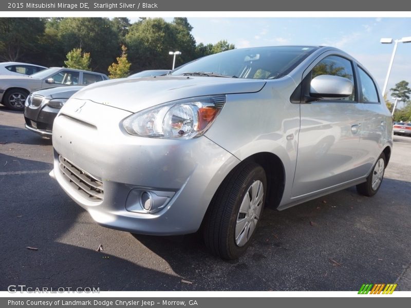 Starlight Silver / Black 2015 Mitsubishi Mirage DE
