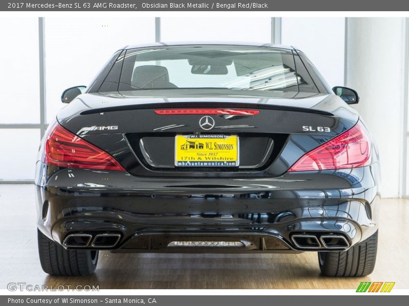 Obsidian Black Metallic / Bengal Red/Black 2017 Mercedes-Benz SL 63 AMG Roadster