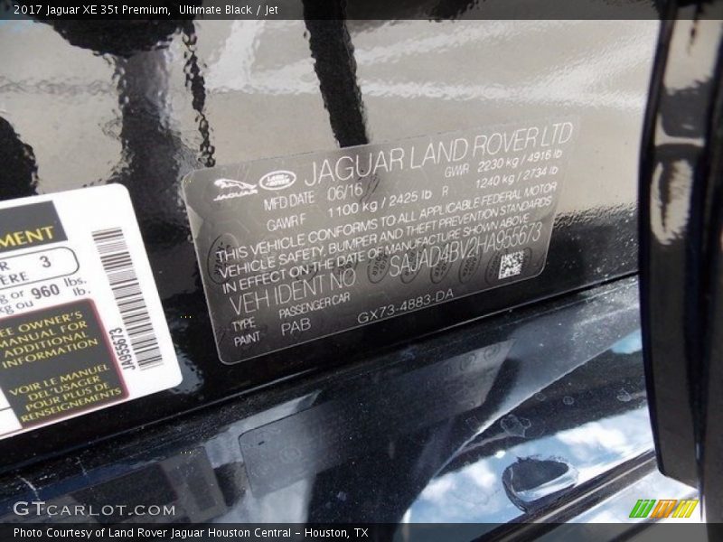 Ultimate Black / Jet 2017 Jaguar XE 35t Premium