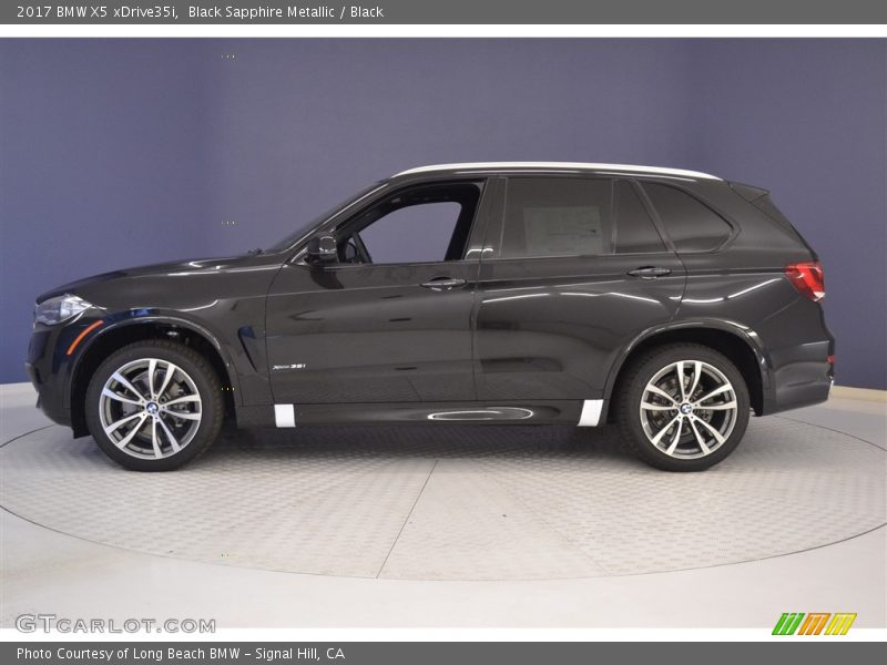 Black Sapphire Metallic / Black 2017 BMW X5 xDrive35i