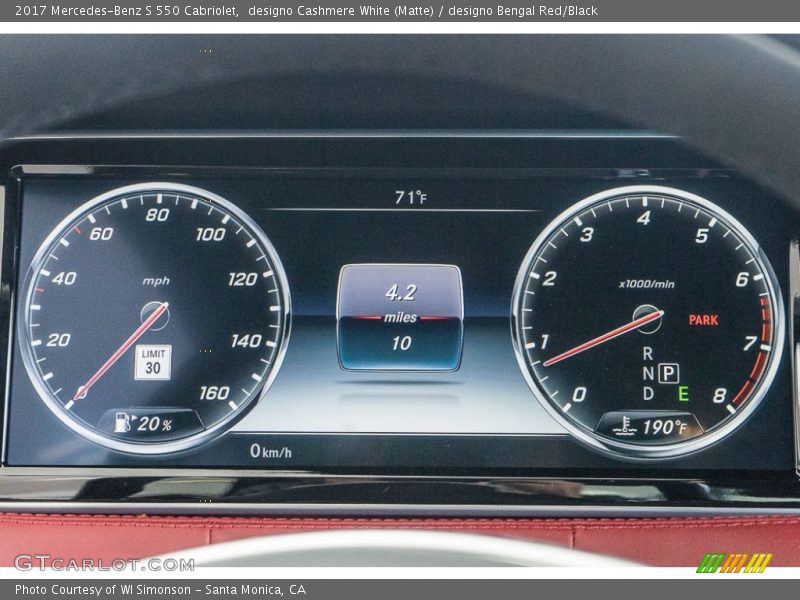  2017 S 550 Cabriolet 550 Cabriolet Gauges