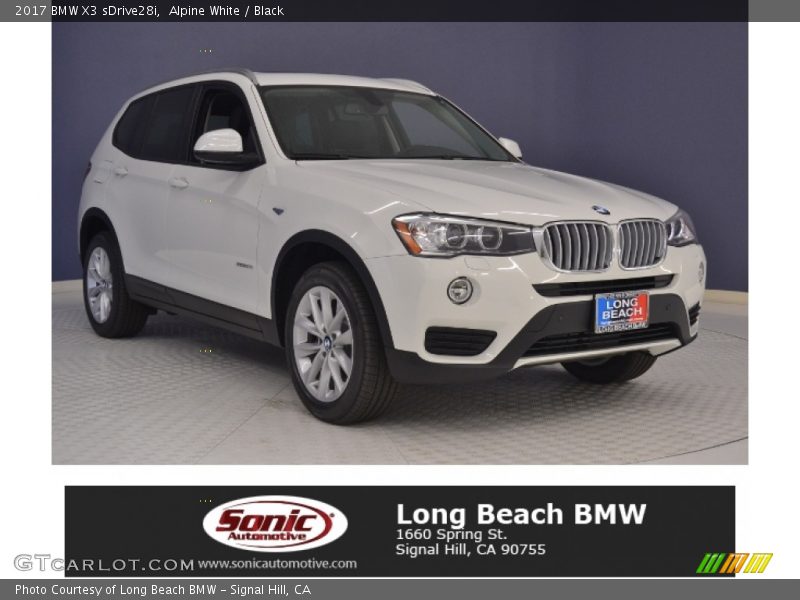 Alpine White / Black 2017 BMW X3 sDrive28i