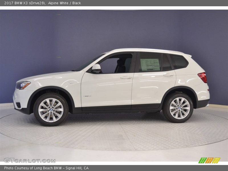 Alpine White / Black 2017 BMW X3 sDrive28i