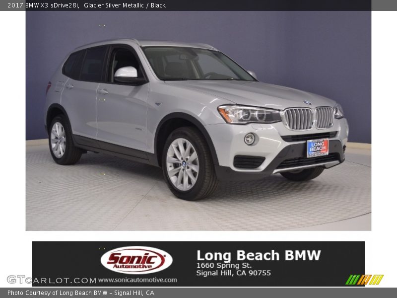 Glacier Silver Metallic / Black 2017 BMW X3 sDrive28i