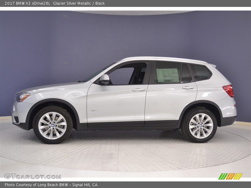 Glacier Silver Metallic / Black 2017 BMW X3 sDrive28i