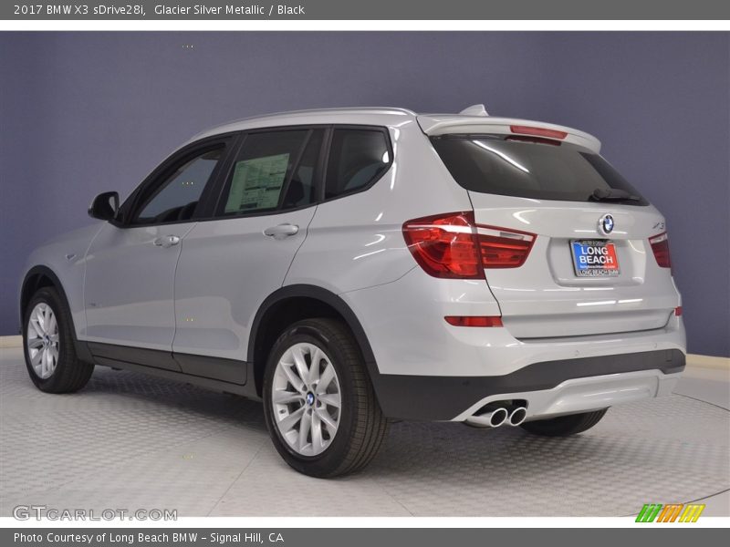 Glacier Silver Metallic / Black 2017 BMW X3 sDrive28i