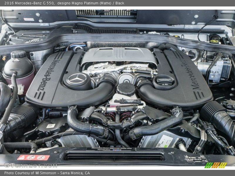  2016 G 550 Engine - 4.0 Liter DI biturbo DOHC 32-Valve VVT V8