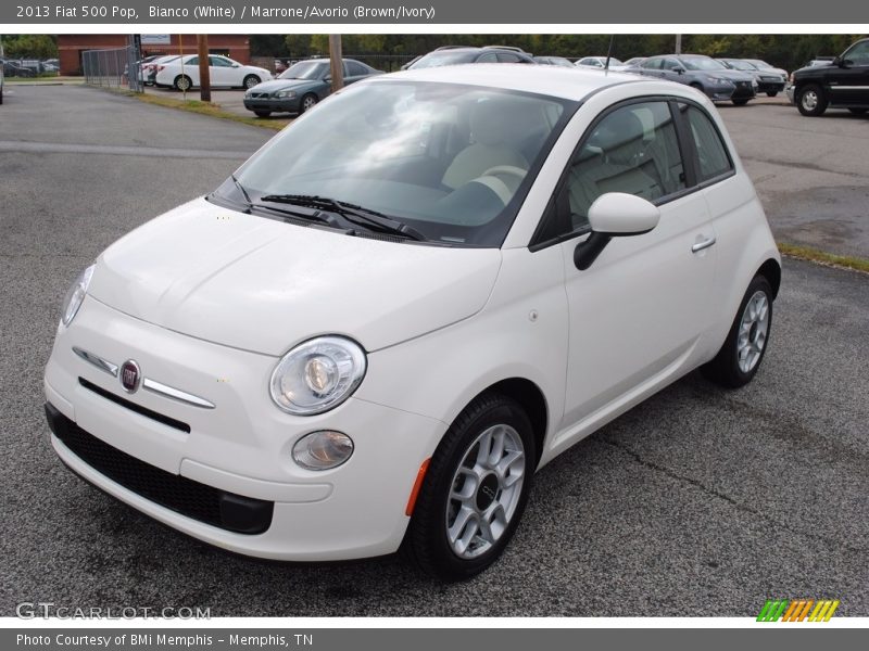 Bianco (White) / Marrone/Avorio (Brown/Ivory) 2013 Fiat 500 Pop