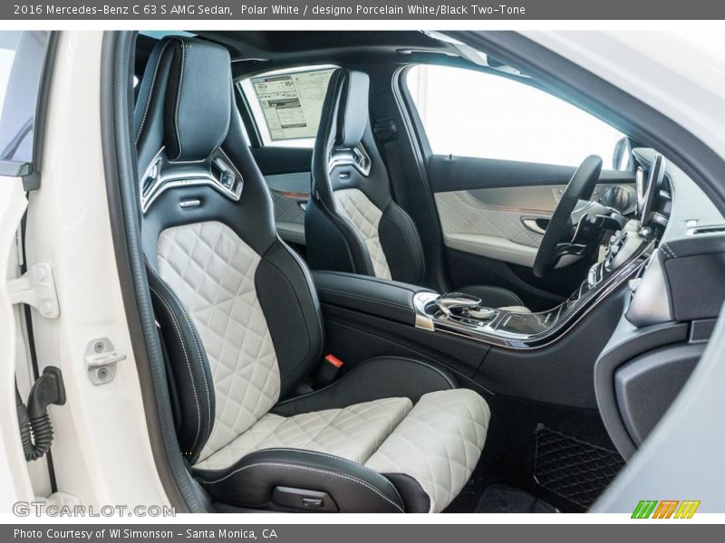  2016 C 63 S AMG Sedan designo Porcelain White/Black Two-Tone Interior