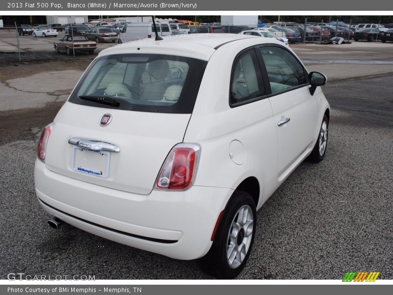 Bianco (White) / Marrone/Avorio (Brown/Ivory) 2013 Fiat 500 Pop