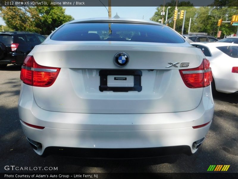 Alpine White / Black 2012 BMW X6 xDrive50i