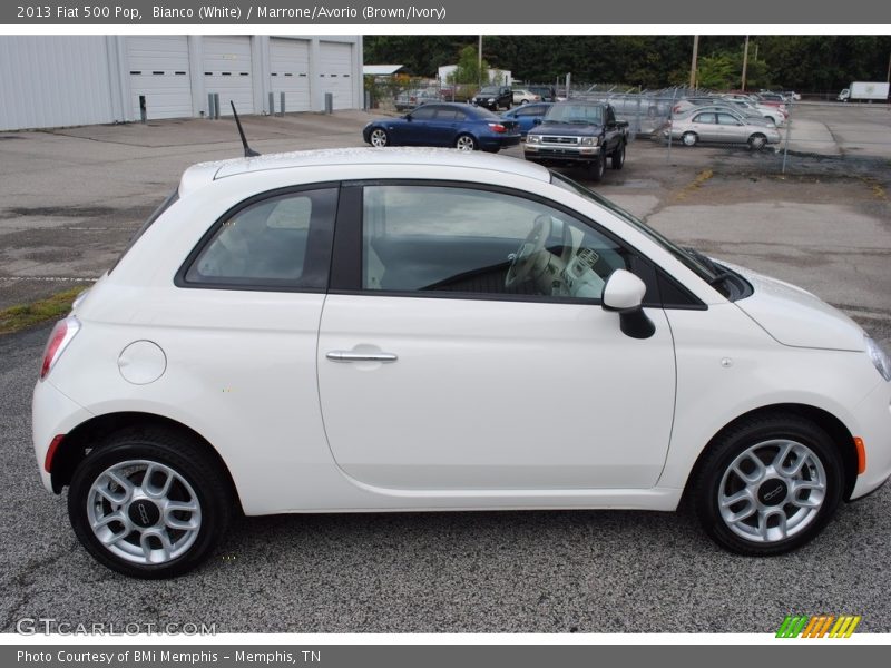 Bianco (White) / Marrone/Avorio (Brown/Ivory) 2013 Fiat 500 Pop