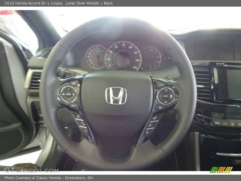 Lunar Silver Metallic / Black 2016 Honda Accord EX-L Coupe