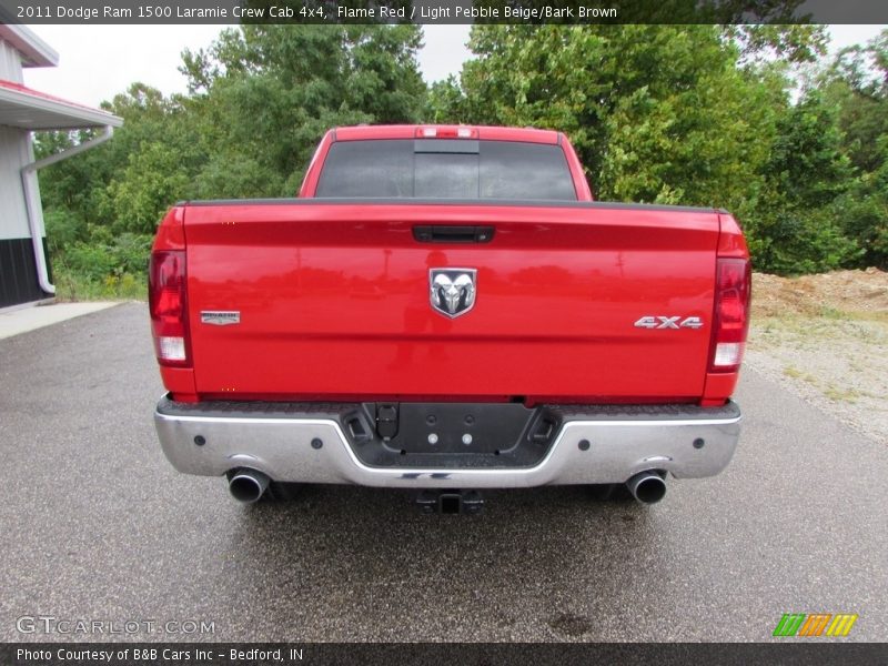 Flame Red / Light Pebble Beige/Bark Brown 2011 Dodge Ram 1500 Laramie Crew Cab 4x4