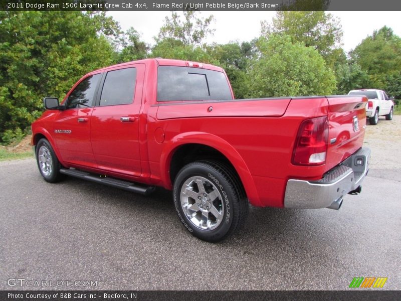 Flame Red / Light Pebble Beige/Bark Brown 2011 Dodge Ram 1500 Laramie Crew Cab 4x4