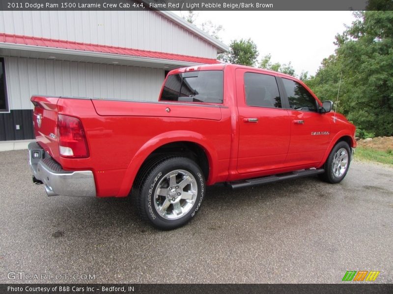 Flame Red / Light Pebble Beige/Bark Brown 2011 Dodge Ram 1500 Laramie Crew Cab 4x4