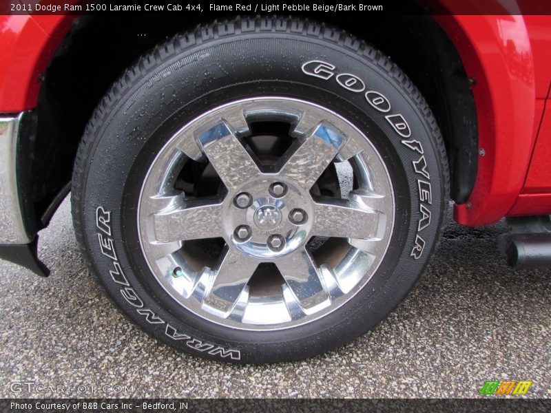 Flame Red / Light Pebble Beige/Bark Brown 2011 Dodge Ram 1500 Laramie Crew Cab 4x4