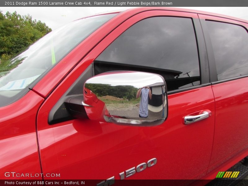 Flame Red / Light Pebble Beige/Bark Brown 2011 Dodge Ram 1500 Laramie Crew Cab 4x4