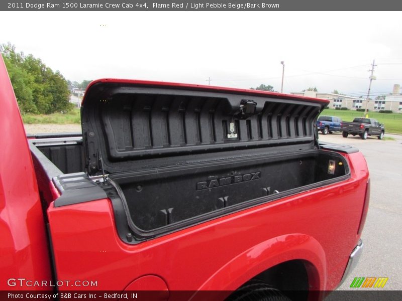 Flame Red / Light Pebble Beige/Bark Brown 2011 Dodge Ram 1500 Laramie Crew Cab 4x4
