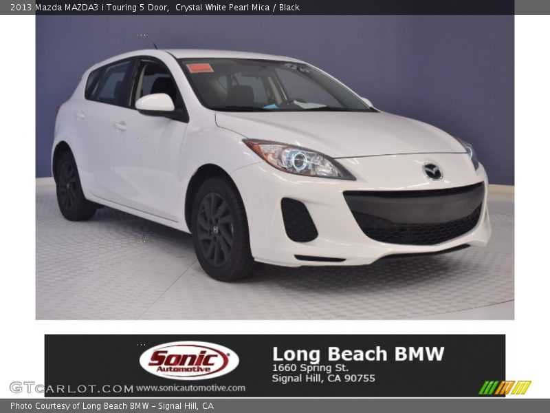Crystal White Pearl Mica / Black 2013 Mazda MAZDA3 i Touring 5 Door