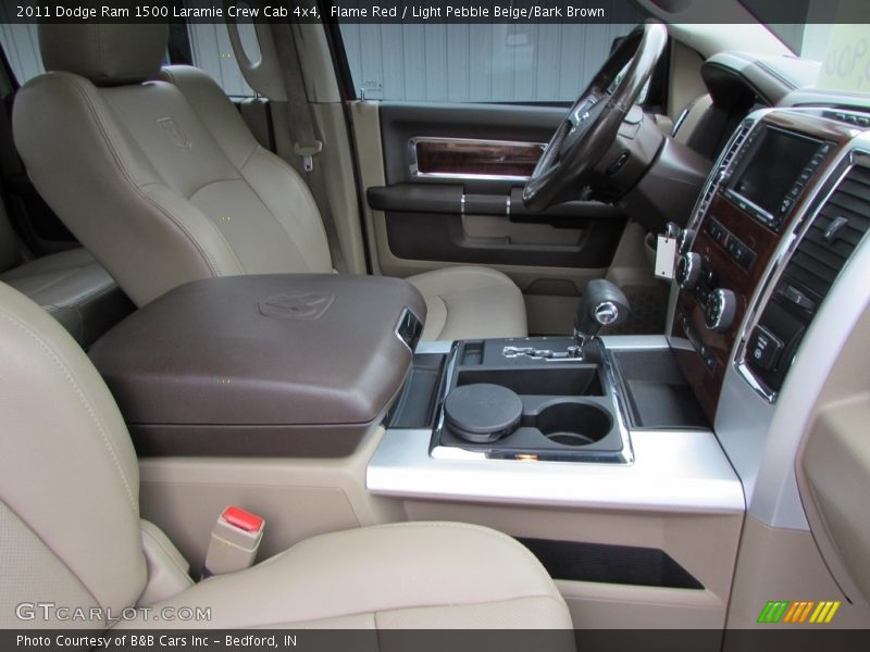 Flame Red / Light Pebble Beige/Bark Brown 2011 Dodge Ram 1500 Laramie Crew Cab 4x4